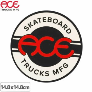 ACE TRUCKS エース スケボー ステッカー SEAL STICKER クリア/レッドxブラック 14.8 x 14.8cm NO34