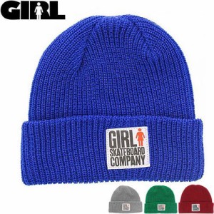 GIRL SKATEBOARD ガール ニットキャップ BIG GIRL FOLDED BEANIE ブルー/グレー/グリーン/レッド NO26