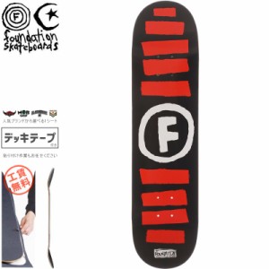 ファンデーション FOUNDATION スケボー デッキ DOODLE STRIPE BLACK 8.0インチ NO69