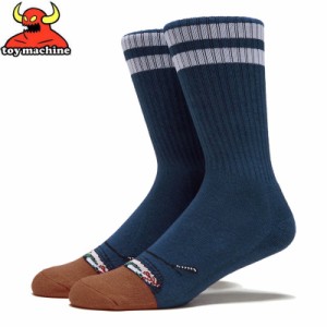 トイマシーン TOY MACHINE スケボー ソックス STONER SECT SOCK NAVY/BROWN ネイビー/ブラウン NO107