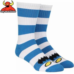 トイマシーン TOY MACHINE スケボー ソックス MONSTER BIG STRIPE SOCK ROYAL ロイヤル NO115