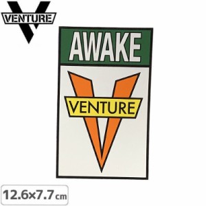 ベンチャー VENTURE スケボー ステッカー OG AWAKE STICKER グリーン/オレンジ 12.6cm x 7.7cm NO37