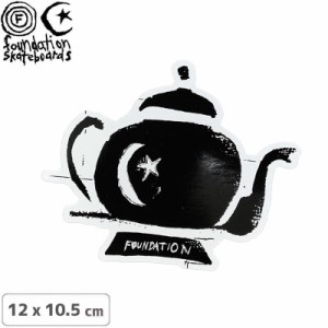 ファンデーション FOUNDATION スケボー ステッカー TEAPOT MD STICKER 12cm×10.5cm NO10