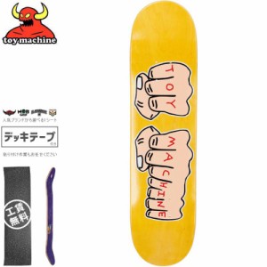 トイマシーン TOY MACHINE デッキ FISTS DECK 7.75インチ/8.13インチ ゴールドイエロー NO233