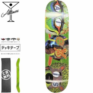 ALLTIMERS オールタイマーズ スケボー デッキ ALEXIS MASK DECK 8.0インチ グリーン NO71