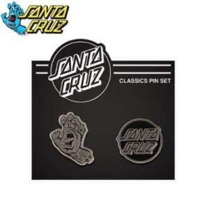 サンタクルーズ SANTA CRUZ ピンバッチ SC CLASSIC PUSH BACK PIN SET シルバー NO1