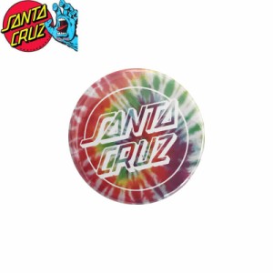 サンタクルーズ SANTA CRUZ スケボー バッヂ 1-1/4 BUTTON 缶バッチ TIE DYE DOT 3cm マルチ NO12