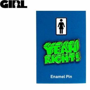 GIRL ガールスケートボード ピンバッチ YEAH RIGHT ENAMEL PIN 2.2cm x 3.7cm NO11