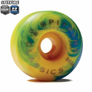 SPITFIRE スピットファイアー ウィール FORMULA FOUR F4 SWIRLED CLASSIC 54mm YELLOW/BLUE NO314