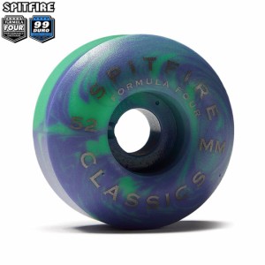 SPITFIRE スピットファイアー ウィール FORMULA FOUR F4 SWIRLED CLASSIC 52mm TEAL/PURPLE NO316