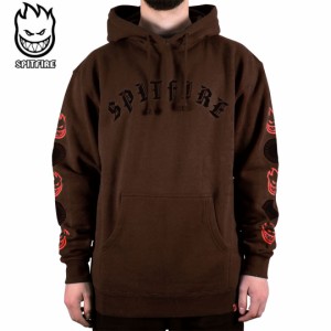 スピットファイアー SPITFIRE スケボー パーカー OLD E COMBO HOODIE ブラウン NO43