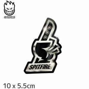 スピットファイアー SPITFIRE スケボー ステッカー CHROME FINGER STICKER 10 x 5.5cm グレー NO179