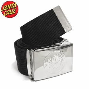 サンタクルーズ SANTA CRUZ スケボー ベルト OPUS DOT WEB BELT ブラックxクローム NO6