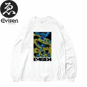 EVISEN エビセン スケボー ロング Tシャツ BACK IN THE MAZE LS TEE WHITE ホワイト NO11