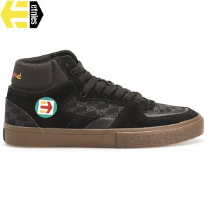 エトニーズ ETNIES スケートボード シューズ SCREW VULC MID X RAD SHOES ブラックxガム スウェード NO106