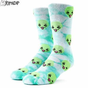 リップンディップ RIPNDIP スケボー ソックス WE OUT HERE SOCKS LIME ライムグリーン NO26