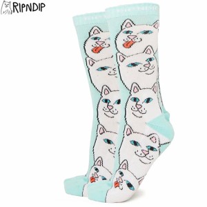 リップンディップ RIPNDIP スケボー ソックス DAISY DAZE SOCKS AQUA アクア ブルー NO30