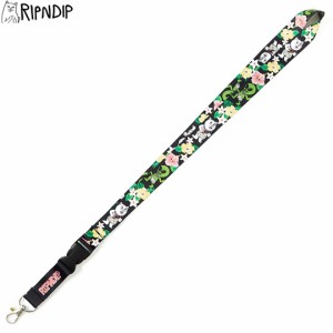 RIPNDIP リップンディップ ストラップ ALOHA NERM LANYARD ランヤード ブラック NO12