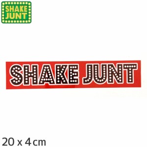 シェークジャント SHAKE JUNT スケボー ステッカー STRETCH LOGO HOLIDAY 22 STICKER 20 x 4cm レッドxブラック NO58