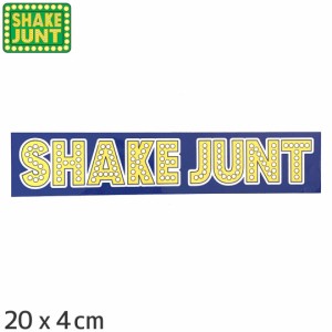 シェークジャント SHAKE JUNT スケボー ステッカー STRETCH LOGO HOLIDAY 22 STICKER 20 x 4cm ブルーxイエロー NO59