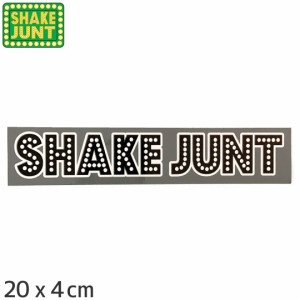 シェークジャント SHAKE JUNT スケボー ステッカー STRETCH LOGO HOLIDAY 22 STICKER 20 x 4cm グレーxブラック NO60