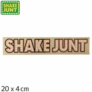 シェークジャント SHAKE JUNT スケボー ステッカー STRETCH LOGO HOLIDAY 22 STICKER 20 x 4cm ゴールド NO62