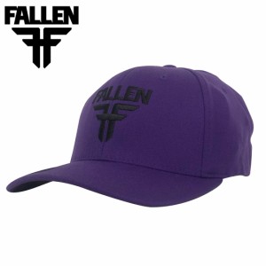 フォールン Fallenスケボー キャップ INSIGNIA FIEXFIT CAP　パープル　NO9