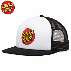 サンタクルーズ SANTA CRUZ スケボー キャップ CLASSIC DOT TRUCKER ブラック x ホワイト NO10