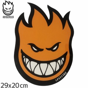 スピットファイア SPITFIRE スケボー ステッカー Fireball Sticker オレンジ/20cm×29cm No.09