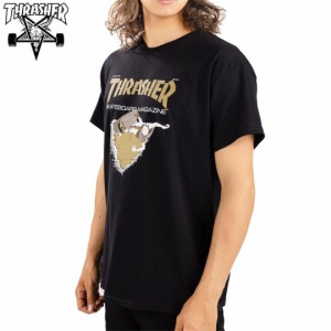 スラッシャー THRASHER Tシャツ USAモデル FIRST COVER TEE GOLD ブラック NO131