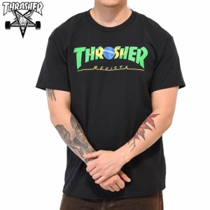 スラッシャー THRASHER Tシャツ USAモデル BRAZIL REVISTA TEE ブラック NO136