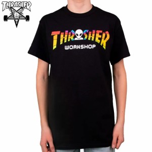 スラッシャー THRASHER Tシャツ USAモデル AWS SPECTRUM TEE ブラック NO143