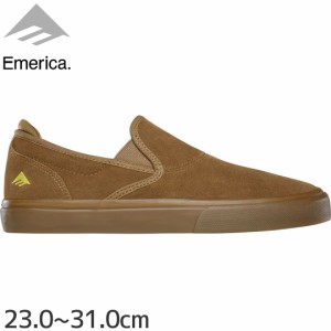 エメリカ EMERICA スケート シューズ WINO G6 SLIP-ON SHOES スウェード BROWN/GUM NO210