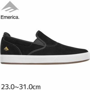 エメリカ EMERICA スケート シューズ WINO G6 SLIP CUP SHOES スウェード BLACK/WHITE/GOLD NO212