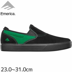 エメリカ EMERICA スケート シューズ WINO G6 SLIP CUP HOBAN SHOES スウェード BLACK/GREEN NO213