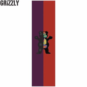 グリズリー GRIZZLY GRIPTAPE デッキテープ USE YOUR BRAIN GRIPTAPE パープル/レッド 9ｘ33 NO44