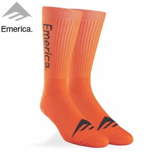 エメリカ EMERICA スケボー ソックス PURE CREW SOCKS オレンジ NO16