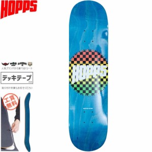 HOPPS ホップス スケボー デッキ LOGO CHECKERED FADE DECK 8.0インチ ブルー NO57