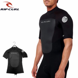 リップカール RIP CURL サーフィン ウェットスーツ OMEGA S/S JACKET WETSUIT メンズ 半袖 タッパージャケット ブラック NO1