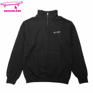 GIRL ガール スケートボード スウェット CRAILTAP CRAIL MINI LOGO QUARTER ZIP ブラック NO66