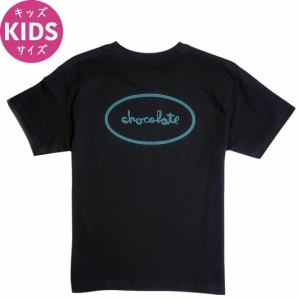 CHOCOLATE チョコレート スケートボード キッズ Tシャツ OVAL CHUNK YOUTH TEE ブラック NO10
