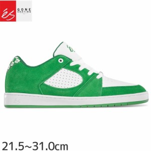 エス ES FOOTWEAR スケートシューズ スニーカー ACCEL SLIM SHOE GREEN WHITE スウェード NO150