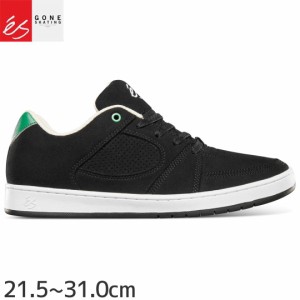 エス ES FOOTWEAR スケートシューズ スニーカー ACCEL SLIM SHOE BLACK WHITE GREEN スウェード NO152