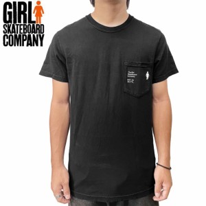 ガール スケートボード GIRL SKATEBOARD スケボー Tシャツ DETAILED POCKET TEE ブラック NO337