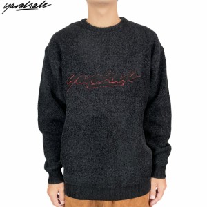 YARDSALE ヤードセール スケートボード セーター SCRIPT CHENILLE KNIT CREW BLACK ニットトップス ブラック NO4