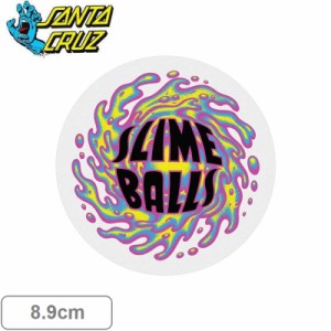 サンタクルーズ SANTACRUZ スケボー ステッカー Slime Balls Logo Mylar Sticker イエロー/グリーン/パープル 8.9cm x 8.9cm NO124