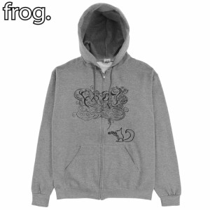 FROG SKATEBOARDS フロッグ スケートボード フーディ OG SQUIRREL ZIP HOODIE ジップアップ パーカー ヘザーグレー NO2