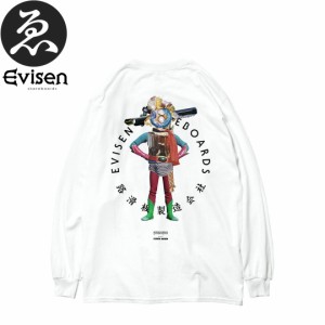 EVISEN エビセン スケボー ロング Tシャツ MINERAL HEAD LS TEE ホワイト NO13