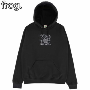 FROG SKATEBOARDS フロッグ スケートボード フーディ SHEEP FRIENDS HOODIE プルオーバー パーカー ブラック NO1