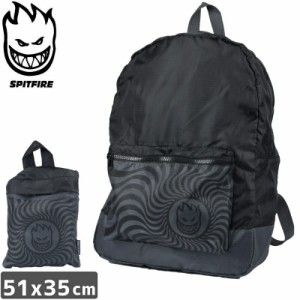 SPIT FIRE スピットファイヤー スケボー バッグ BIGHEAD SWIRL BLACK PACKABLE BACKPACK 折りたたみバッグ NO21